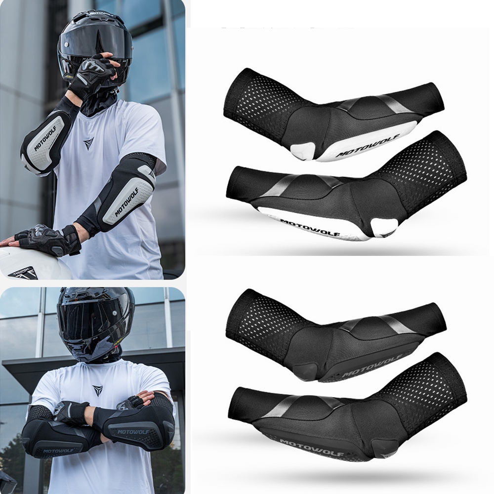 Mountain Biking Elbow Pads - Motorrad-Ellbogenschützer MTB-Ellbogenschoner Atmungsaktive Armstulpen CE-Zertifiziert Motorrad